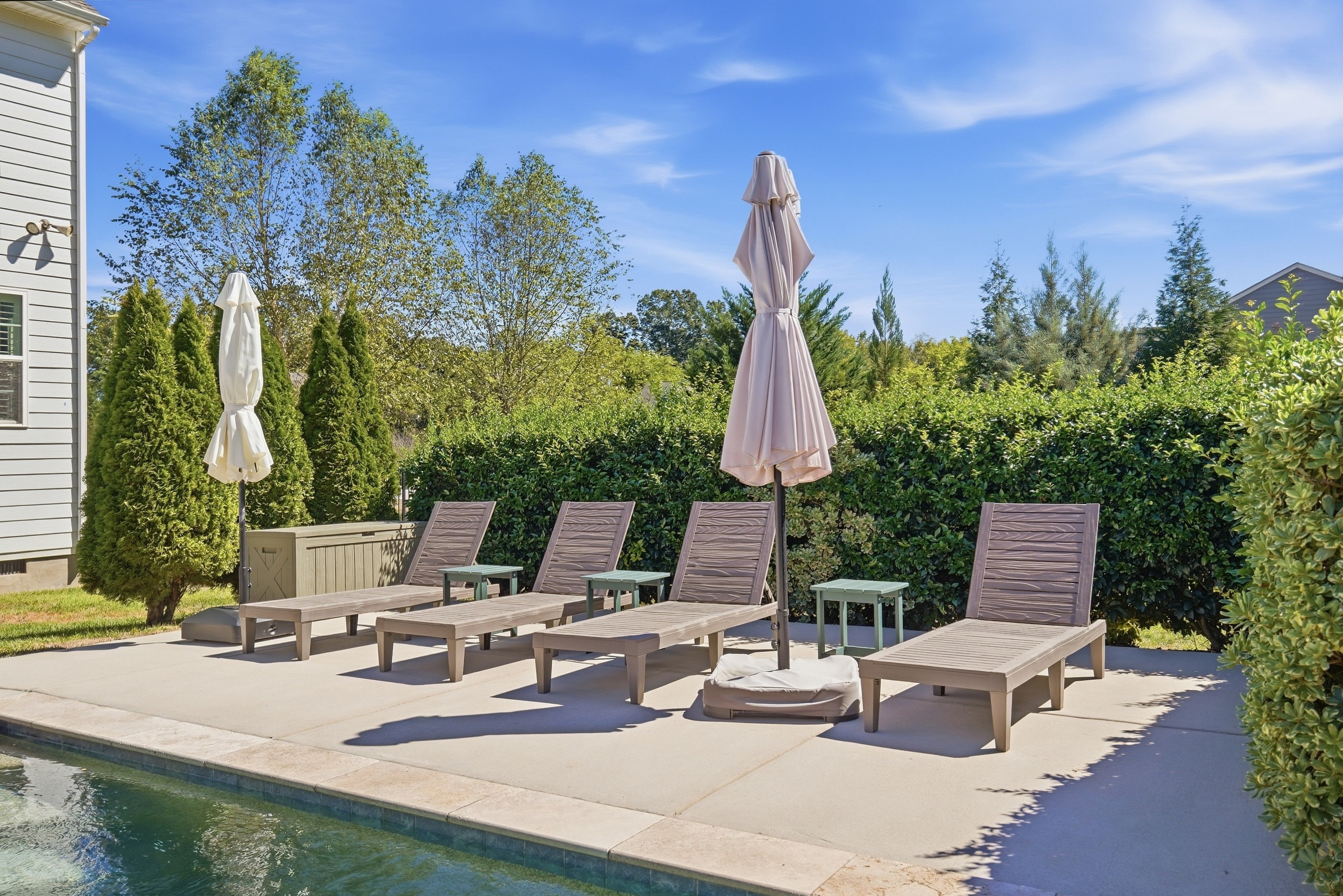 Pool lounge area