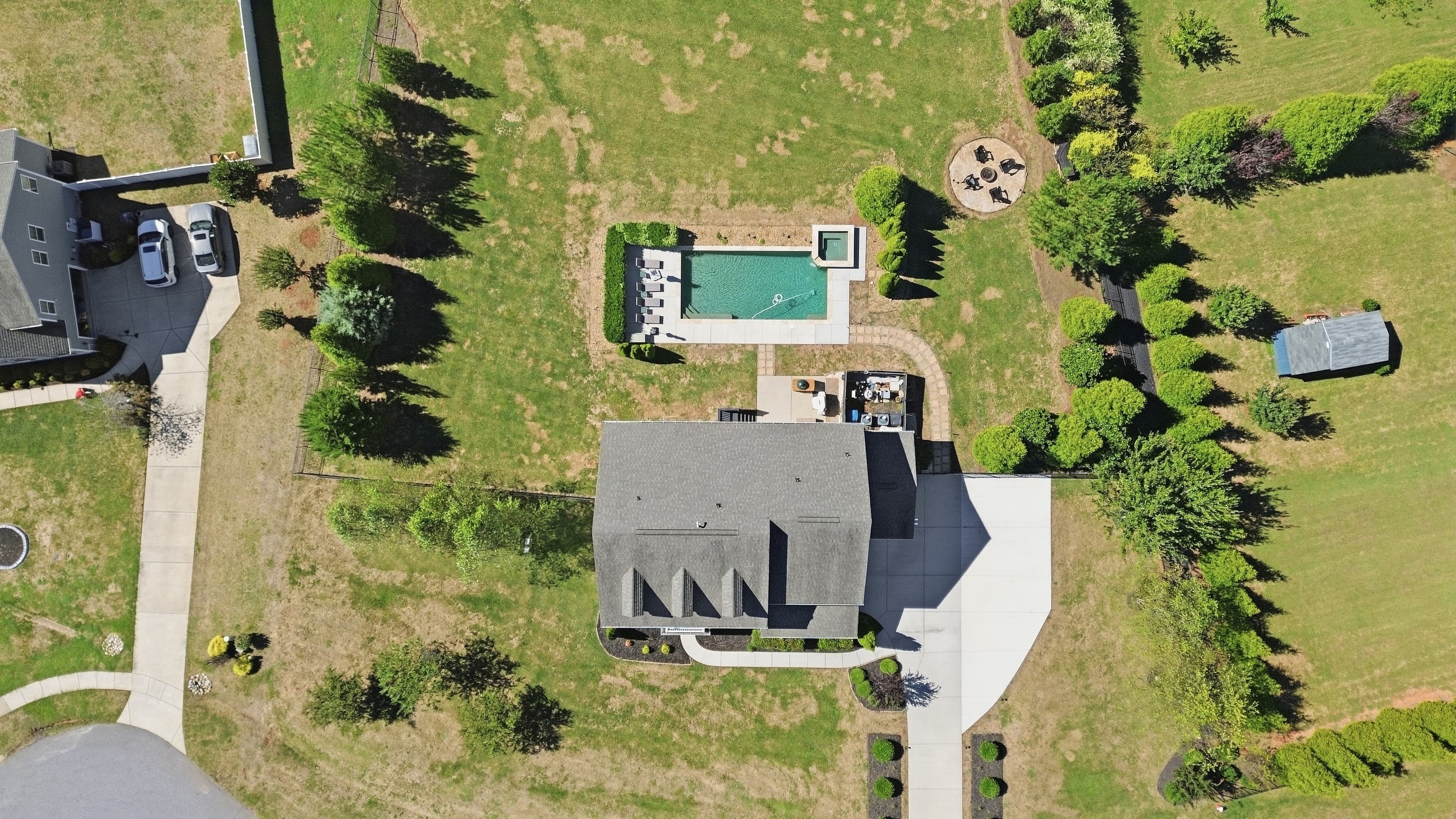 Aerial — overhead property view