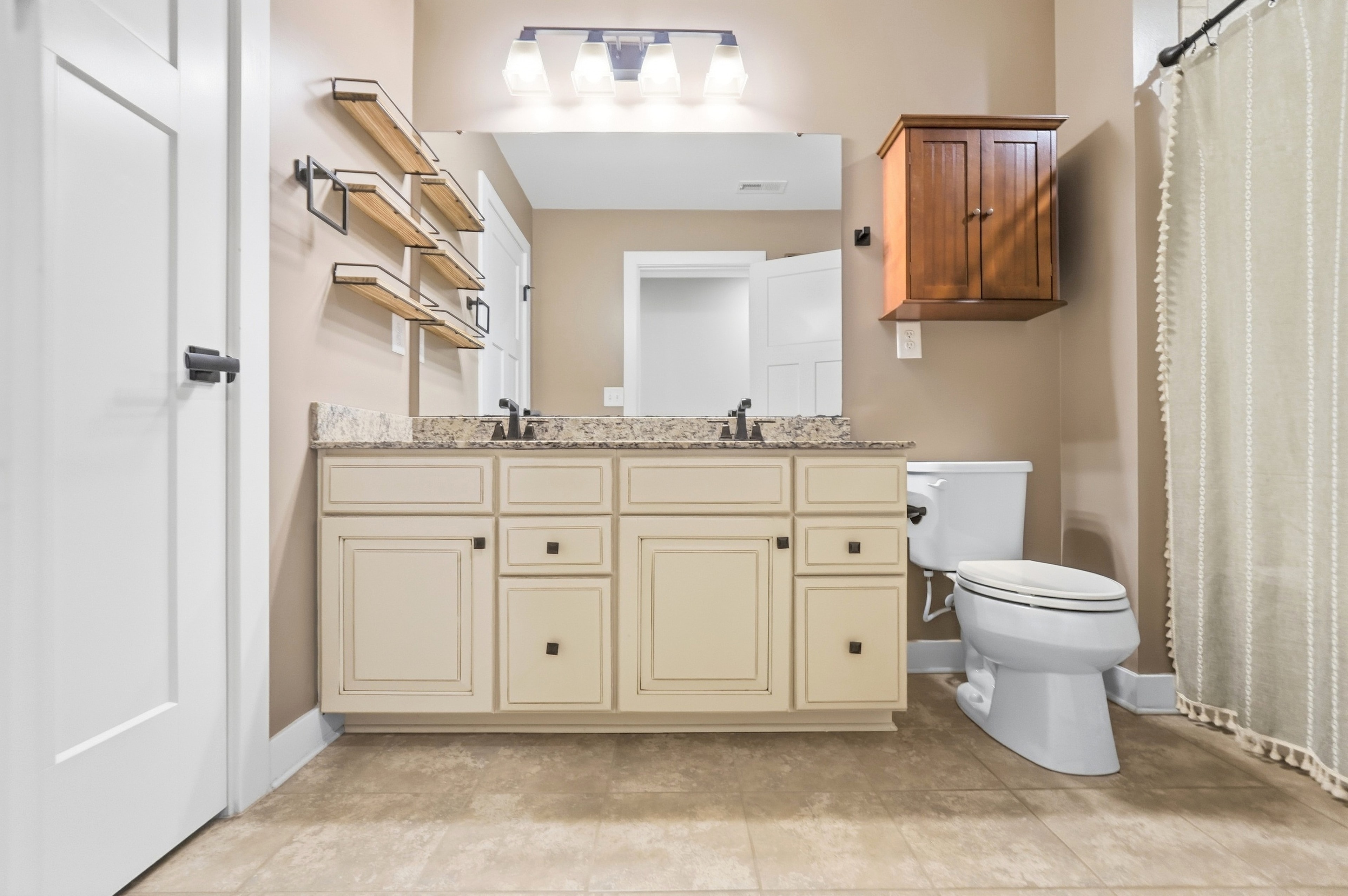 Hall bath — double vanity