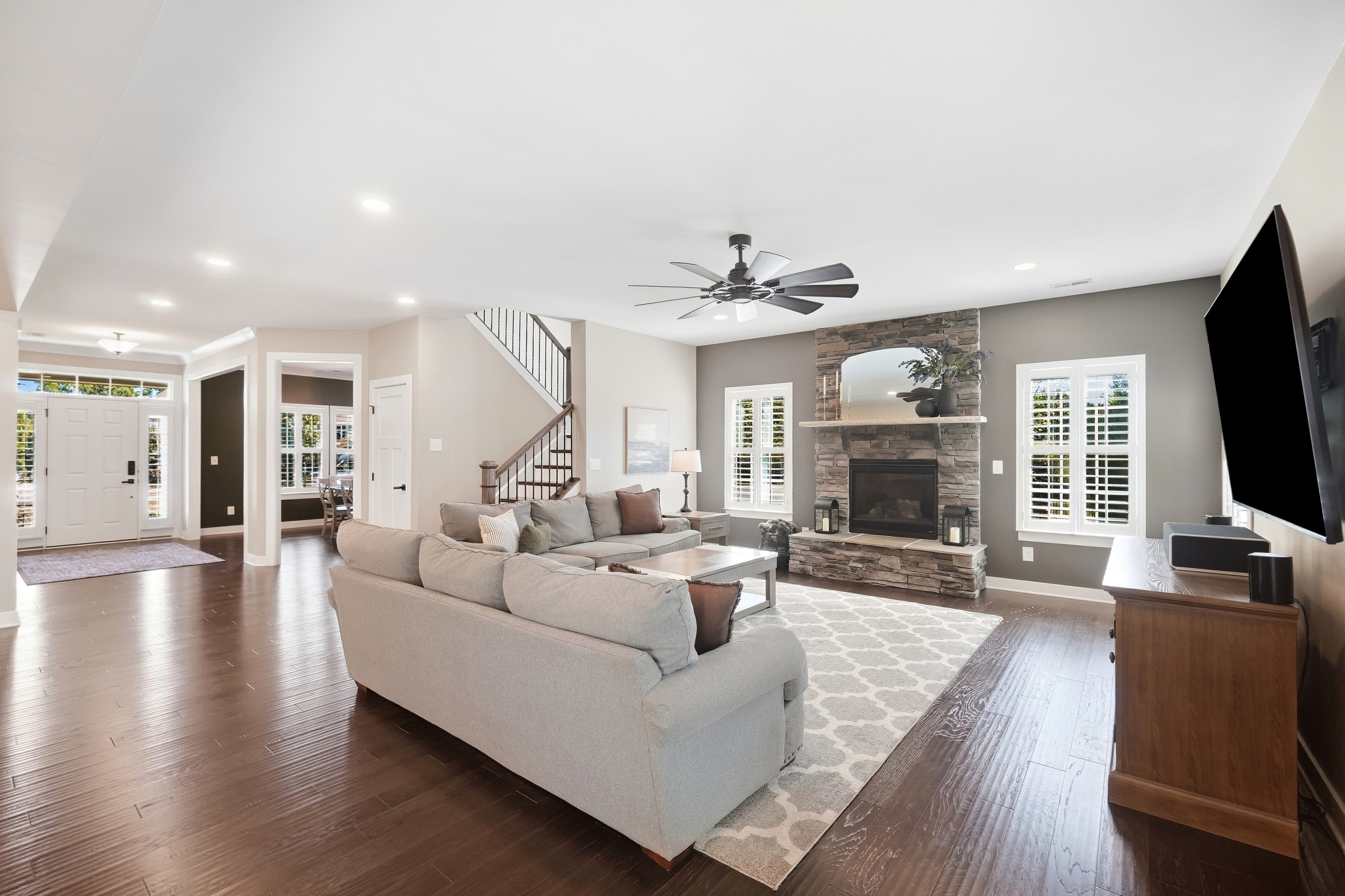 Living room — wide view