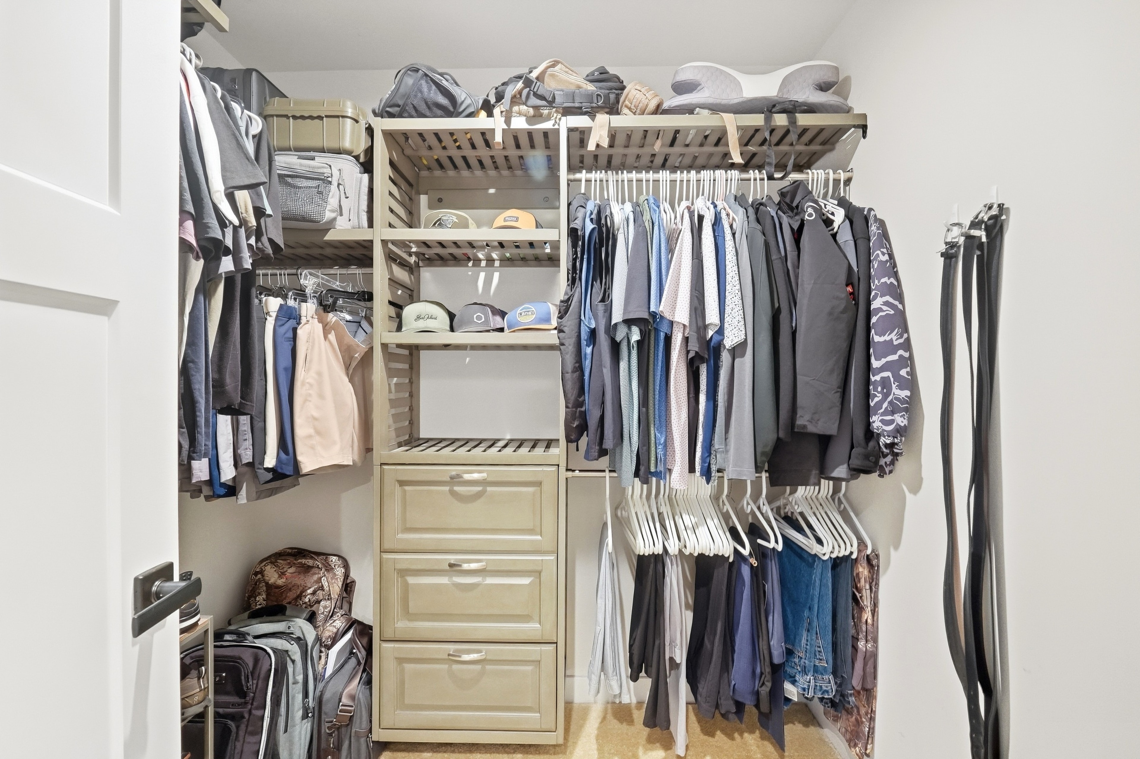 Primary suite — his closet